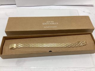 pulsera oro 18k con piedra con circonita