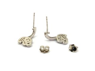 pendientes plata 925mm con piedra con circonita