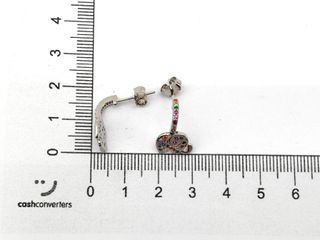 pendientes plata 925mm con piedra con circonita