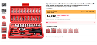 Caja Herramientas 46 Piezas Llave Trinquete