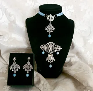 Aderezo Artesanal Huertana Fallera Plata