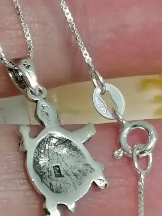 Colgante Tortuga con cadena Plata de Ley 925