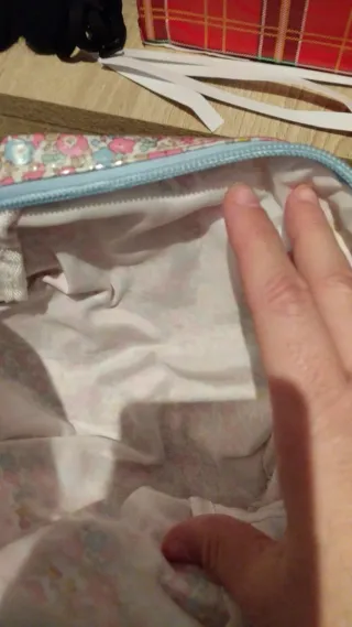 Neceser flores rosa y azul