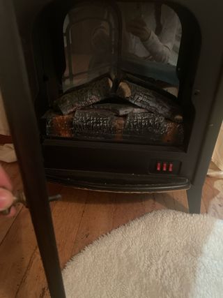 Chimenea eléctrica negra