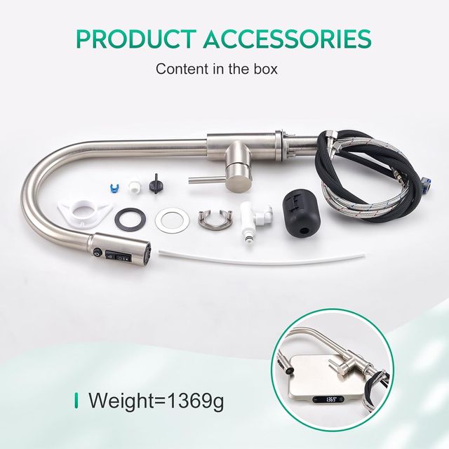 Torneira CREA cozinha 3 vias Aço Inox. Escovado