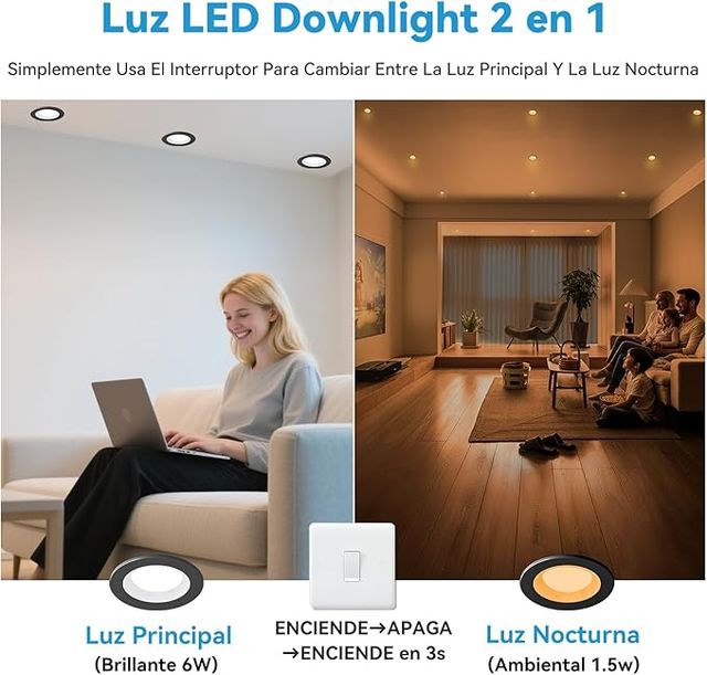 KEELED Downlight LED Techo Empotrável 8x6w 70-85mm