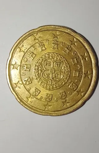 Moneda 20 Céntimos Portugal 2002