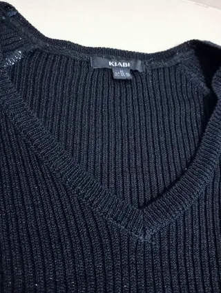 2€Jersey KIABI azul con brillos talla M