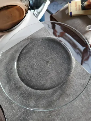 Lote 6 Piatti Duralex Cristal Marrone e Trasparente