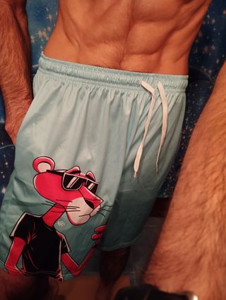 Bermuda Pantera Rosa Azul y Rosa