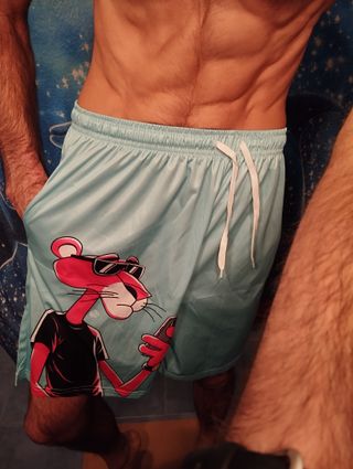 Bermuda Pantera Rosa Azul y Rosa