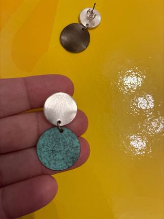 Pendientes Plata Teal