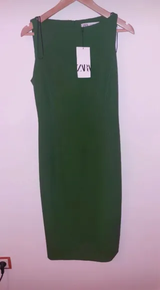 Vestido Zara Verde Talla M