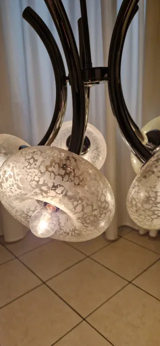 Lampadario vintage anni '70 design moderno