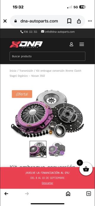 Embrague Competición Nissan 350Z.