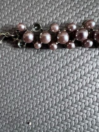 Braccialetto perle rosa e argento