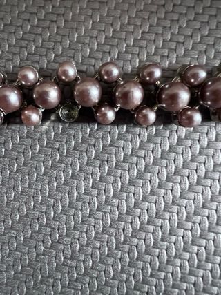 Braccialetto perle rosa e argento