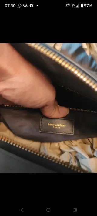 Bauletto Saint Laurent Blu Marino con Tracolla