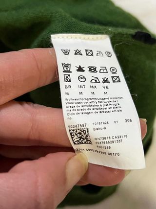 Maglioncino Hugo Boss Pura Lana Merino Verde