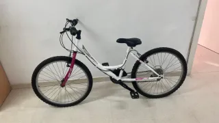 Bicicleta Montaña Niña Blanca y Rosa