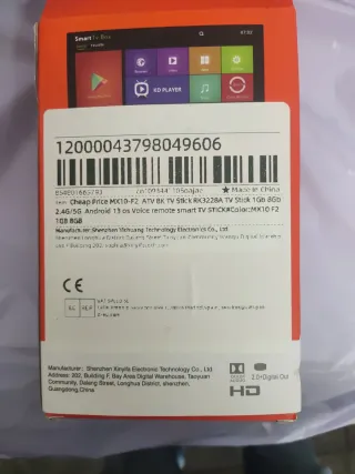 MX10 F2 TV Stick 4K Android TV