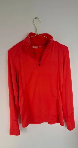 Sudadera Crivit roja cremallera