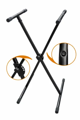 Soporte Teclado Piano Ajustable Negro