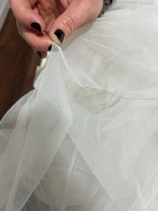 Cancán Fallera 90cm Beige/Blanco