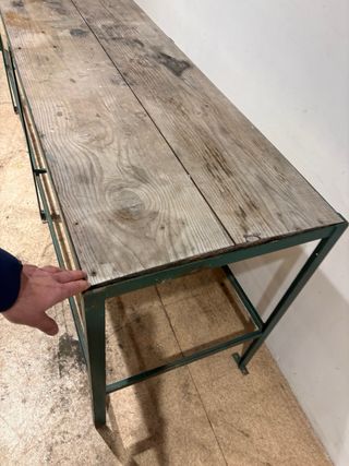 Mostrador industrial tienda/taller madera y metal