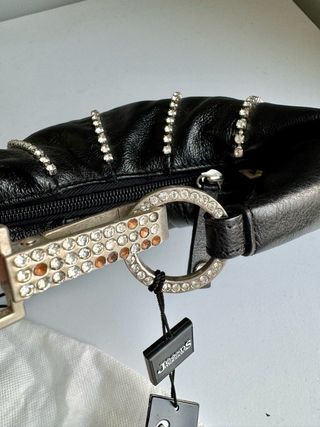 Borsa Gai Mattiolo nera con strass