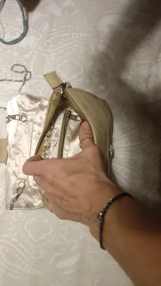 Bolso fiesta antelina beige