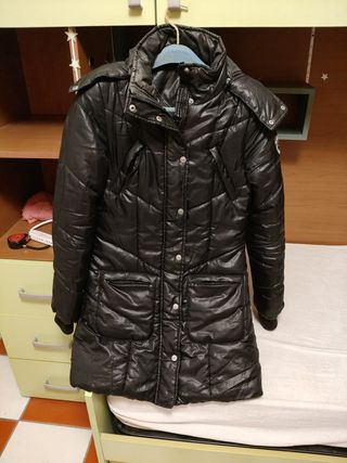 Piumino lungo donna con cappuccio