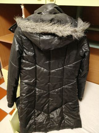 Piumino lungo donna con cappuccio