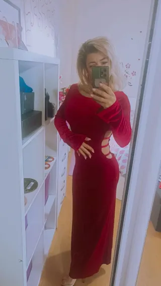 Lote 2 Vestidos Fiesta Rojos