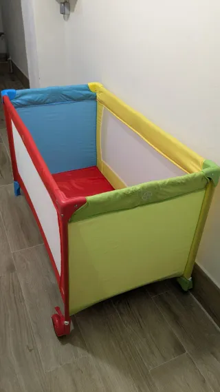 Cuna de viaje plegable multicolor