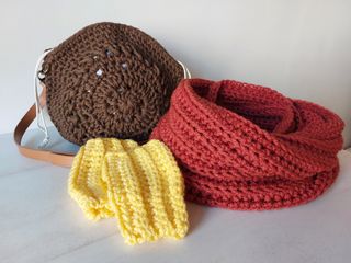 Bolso crochet marrón nuevo