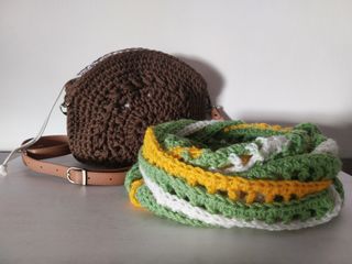 Bolso crochet marrón nuevo