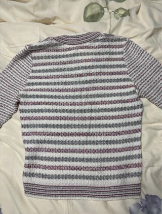 Jersey de rayas gris y blanco