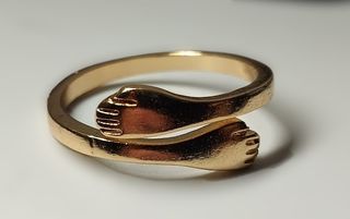 Anillo Abrazable Dorado Ajustable
