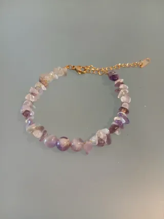 Pulsera piedras naturales amatista y citrino