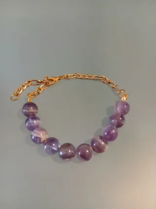 Pulsera piedras naturales amatista y citrino
