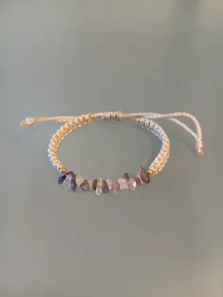 Pulsera piedras naturales amatista y citrino