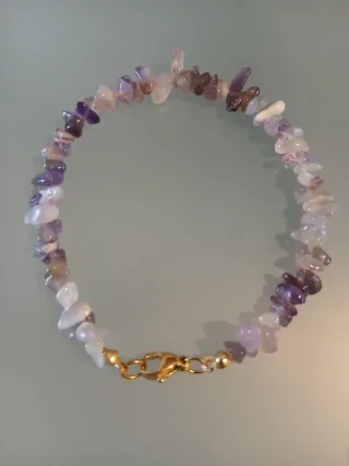Pulsera piedras naturales amatista y citrino