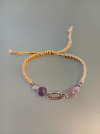 Pulsera piedras naturales amatista y citrino