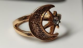 Anillo Luna y Estrella con Piedra