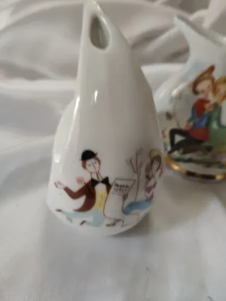 Set 3 mini lattiere porcellana decorate