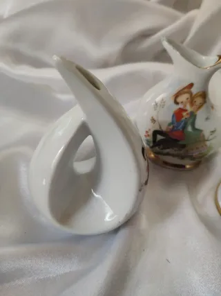 Set 3 mini lattiere porcellana decorate