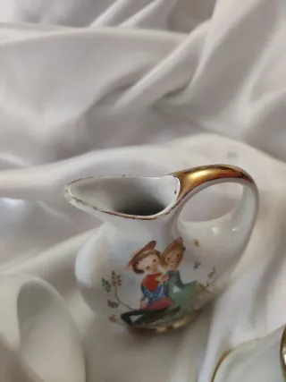 Set 3 mini lattiere porcellana decorate