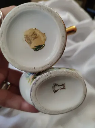 Set 3 mini lattiere porcellana decorate