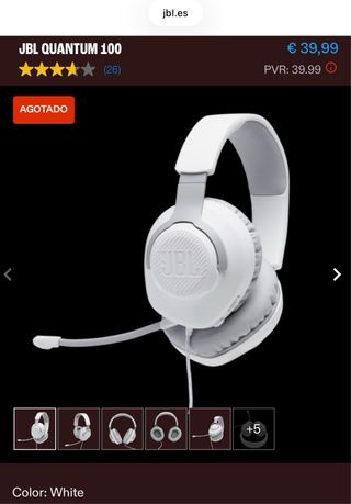 Cascos JBL Quantum 100 Gaming/Teletrabajo